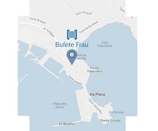 ibiza contact mapa bufete frau